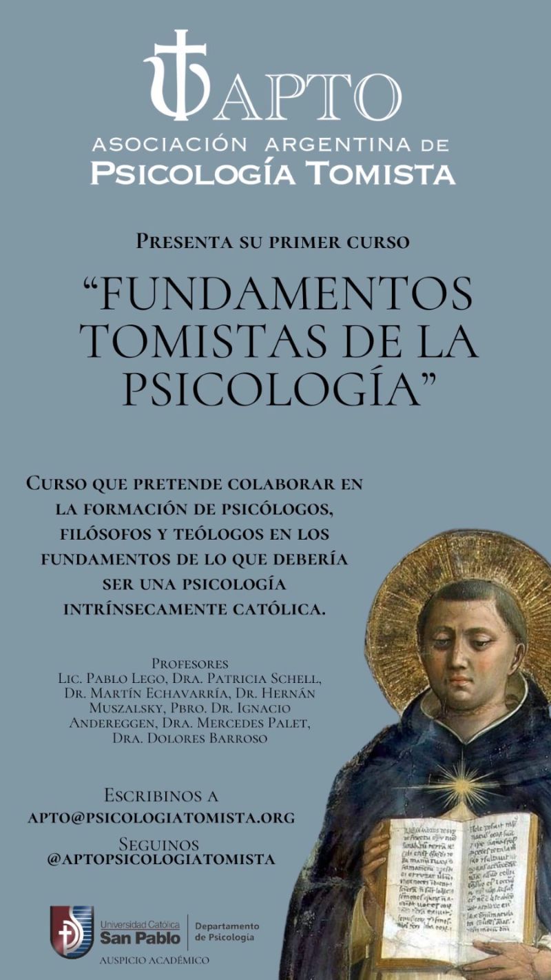 Primo corso di fondamenti tomistici della psicologia 