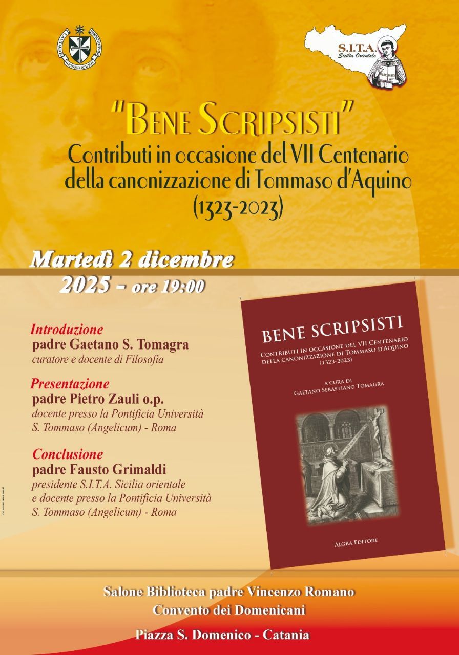 BENE SCRIPSISTI. Contributi in occasione del VII Centenario di canonizzazione di Tommaso d’Aquino (1323-2023) 