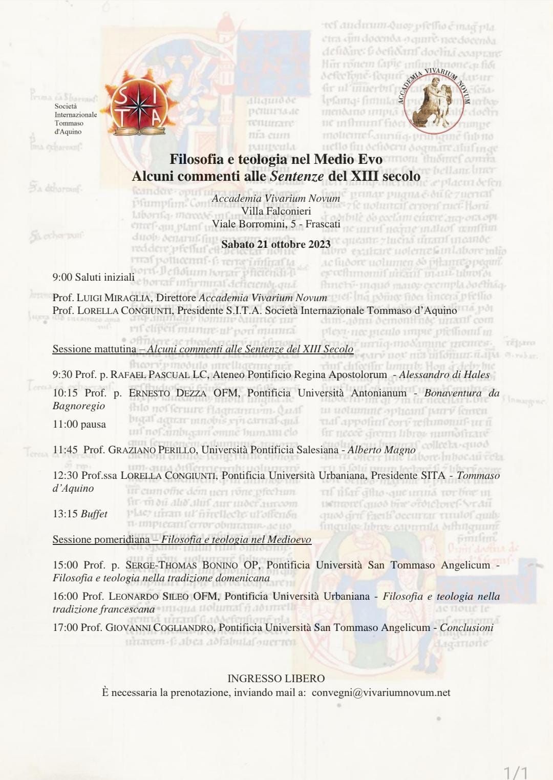 Filosofia e teologia nel Medio Evo 